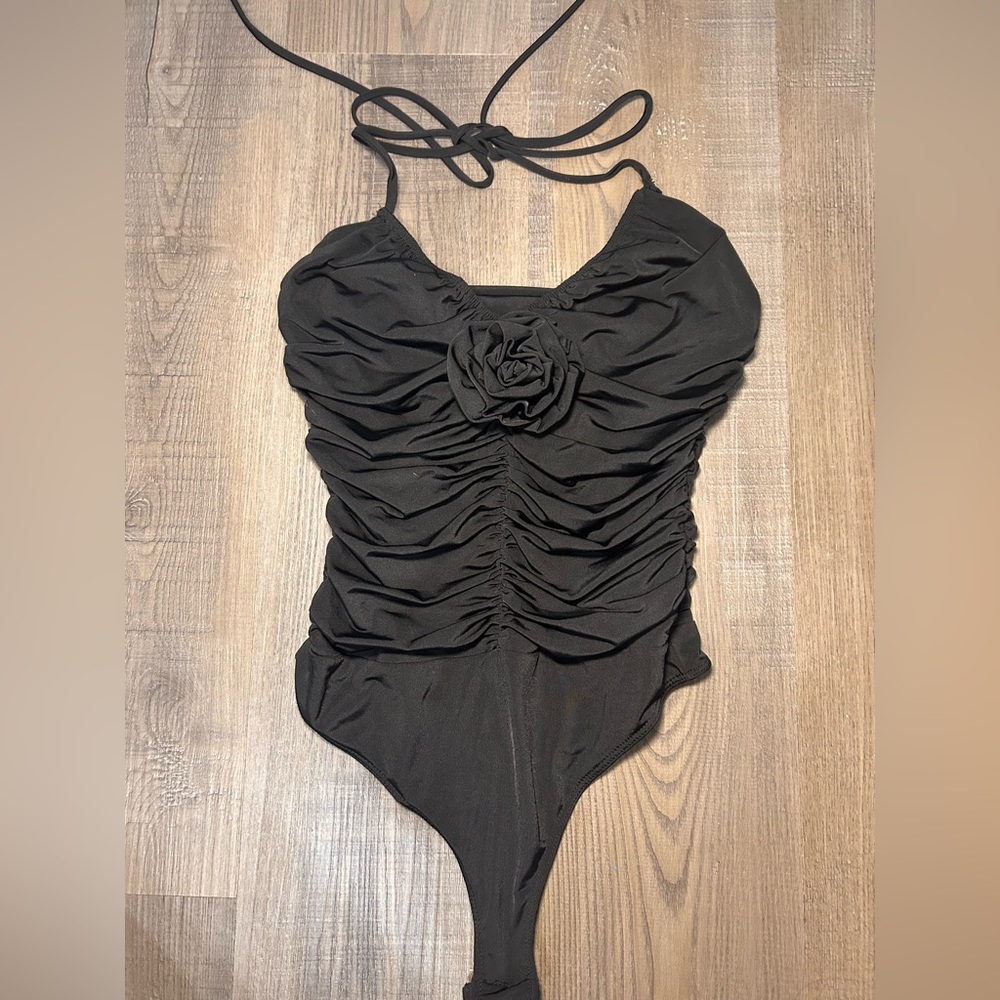 Halter Rose Bodysuit